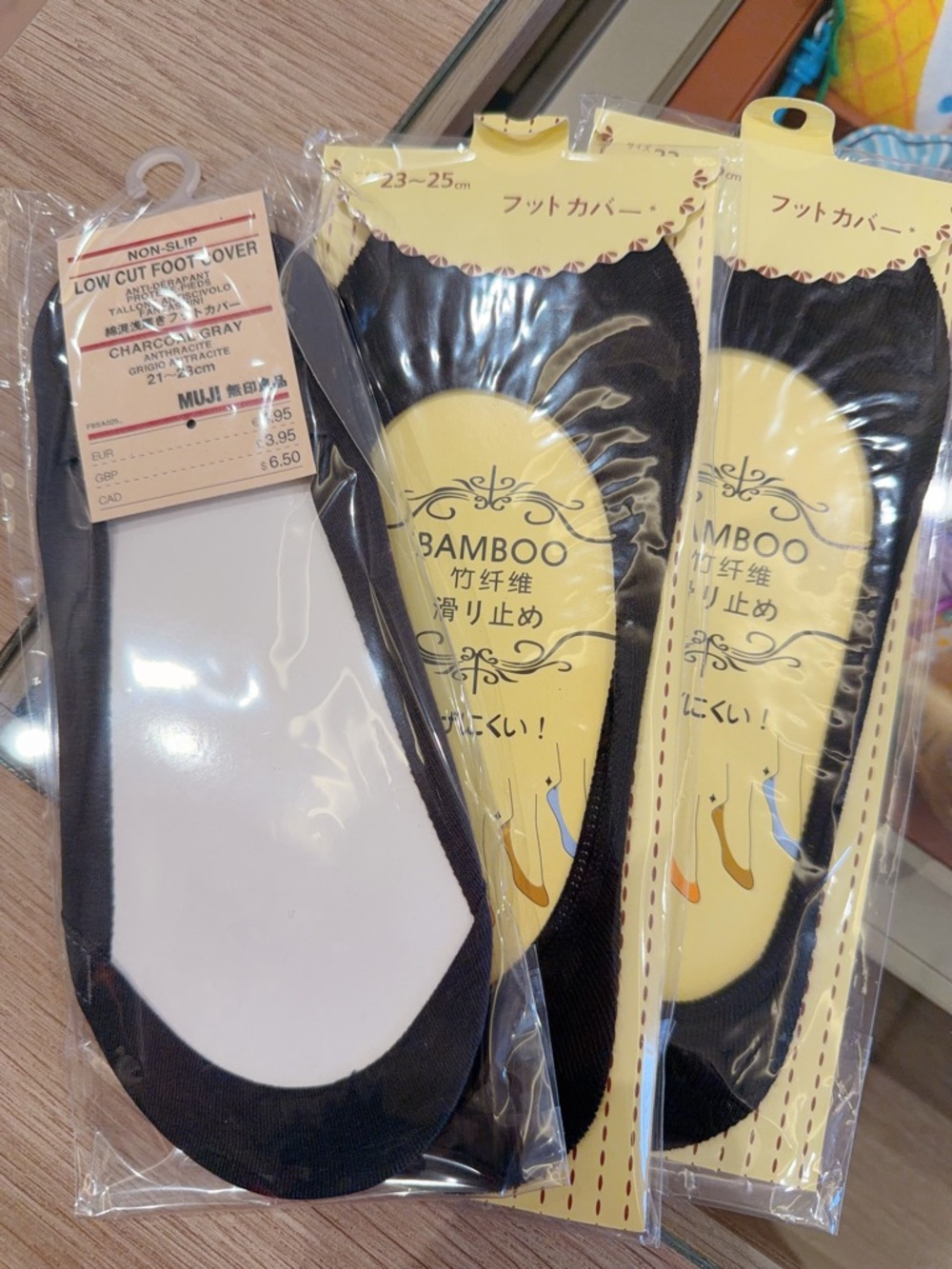 Low Cut Foot Covers - Black ×3